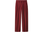 Esmara ladies' wide leg trousers in a deep red color.