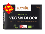 Vegansk blok med shea, kokos, raps og mandel, 200g, økologisk, til fast lav pris.