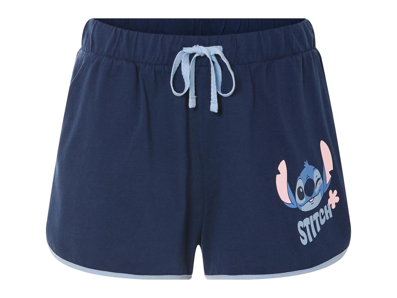 Lilla Stitch mintás rövidnadrág.