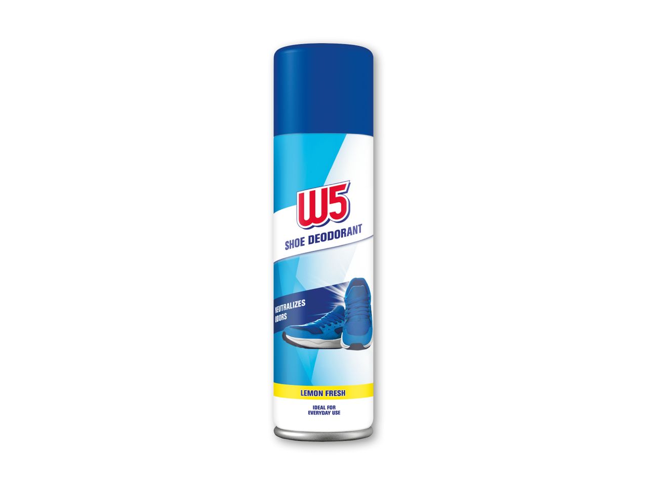 Skodeodorant spray med citronduft, der neutraliserer lugt, ideel til hverdagsbrug.