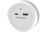 Luz noturna LED LIVARNO branca com portas USB-C e USB-A, 5.0V DC Max.3.4A