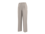 Calças plissadas bege de perna reta para mulher ESMARA.