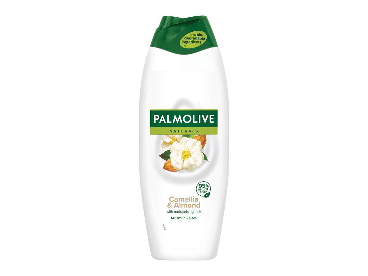 Αφρόλουτρο Palmolive Naturals με καμέλια και αμύγδαλο.
