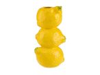 Vase en céramique jaune en forme de citrons.