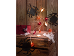 LIVARNO home 10 LED Halloween String Lights with spiders and a red box.