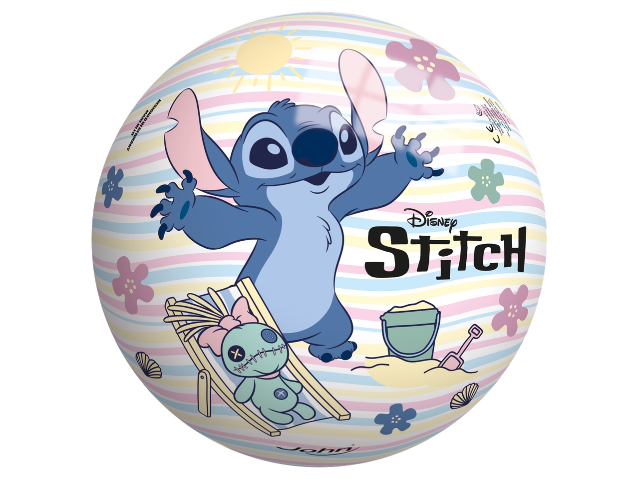 JOHN Stitch rannapall rannakujunduse ja Disney tegelase Stitchiga.