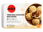 Akira Teriyaki Chicken Bao Buns: 6 pãezinhos cozidos a vapor, recheados com frango, molho teriyaki e legumes.