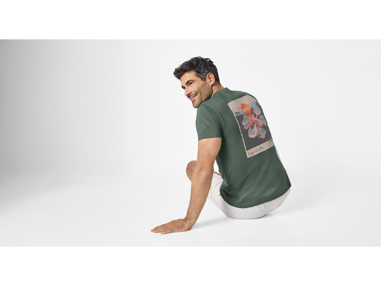 T-shirt męski z bawełny