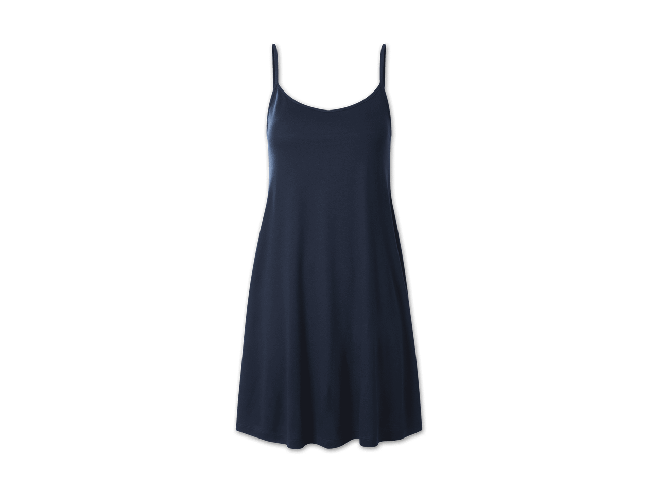 Dunkelblaues Damen-Unterkleid mit Spaghettiträgern