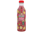 Limonada de morango Solevita numa garrafa feita com 100% plástico reciclado.