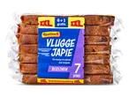 Een verpakking van 7 kruidkoeken met rozijnen, met 6+1 gratis aanbieding.