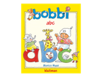 Kinderboek met de titel 'bobbi abc' en illustraties van dieren en letters.