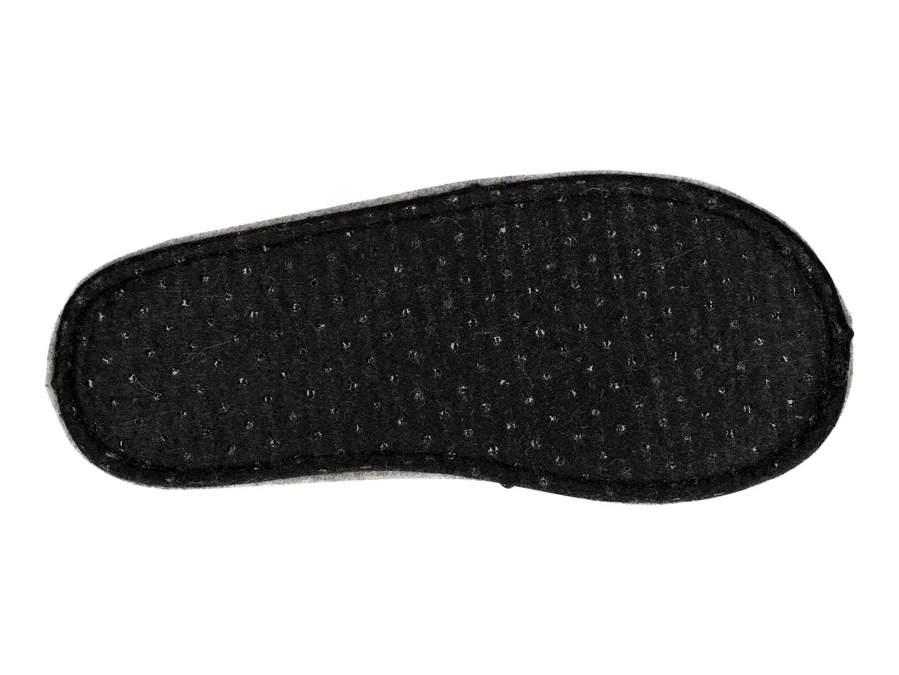 Black anti-slip sole for slippers or socks.