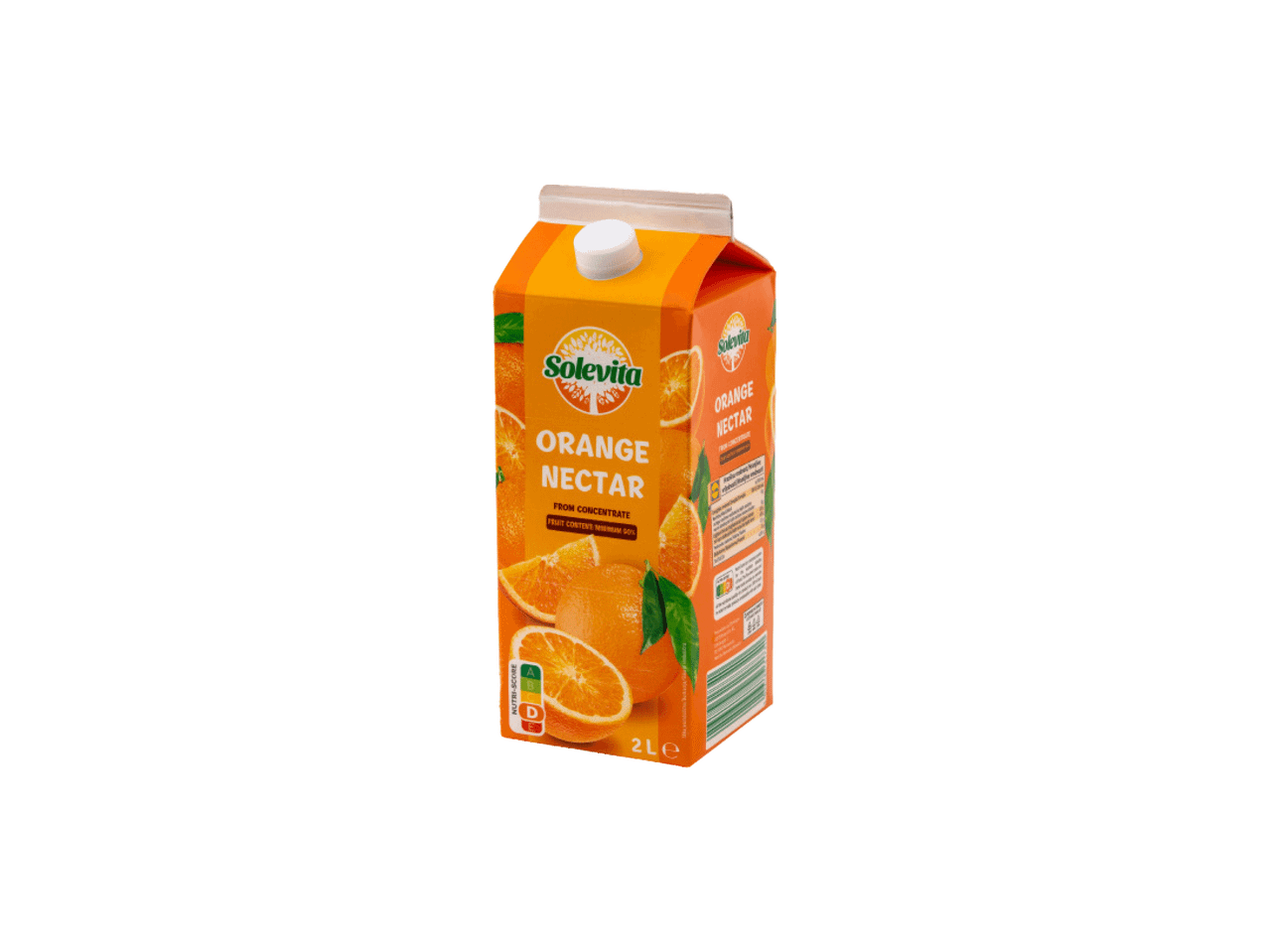 Pakovanje nektara od pomorandže sa natpisom „Orange Nectar“ i oznakom 2L.
