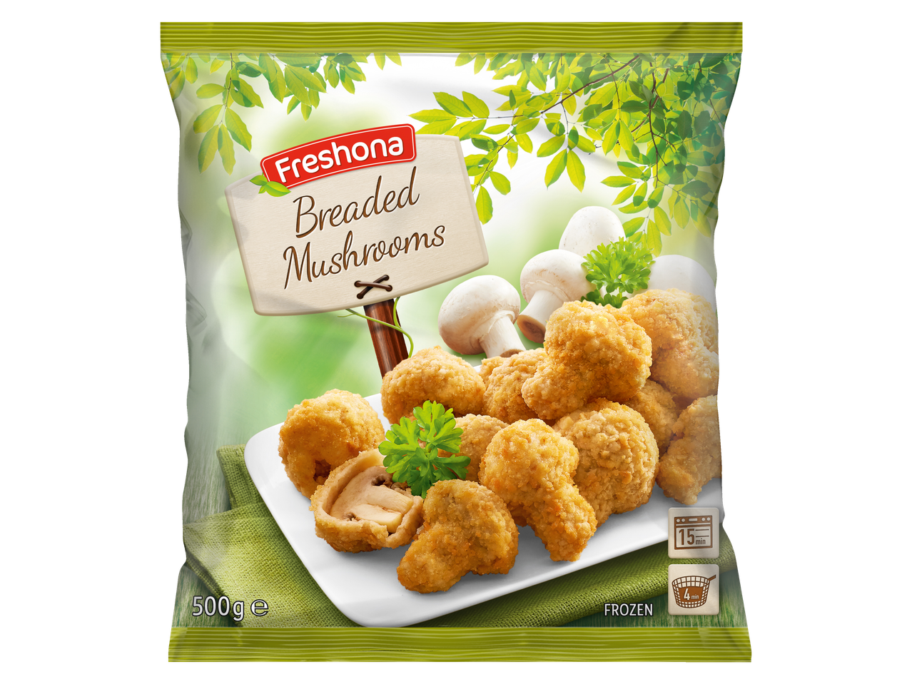 Ciuperci pane Fresona congelate, 500g.
