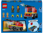 Building block set with a fire truck, two firefighter minifigures, and accessories, number 60463.