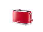 Red toaster with the inscription „1973” and controls