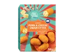Box of 6 crunchy pork & cheese croquettes with a creamy filling, 240g, frozen.