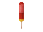Gelatelli Sladoled na palčki premium, picolé de frutas vermelho e amarelo.