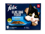Doos met 18 porties kattenvoer, Vis Selectie in Gelei, met kabeljauw, schol, zalm en tonijn.