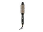 Heated round brush for hair styling with temperature settings