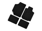 Black car floor mats, a four-piece set.