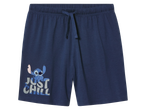 Tamnoplave kratke hlače s likom Stitcha i tekstom 'Just Chill'.