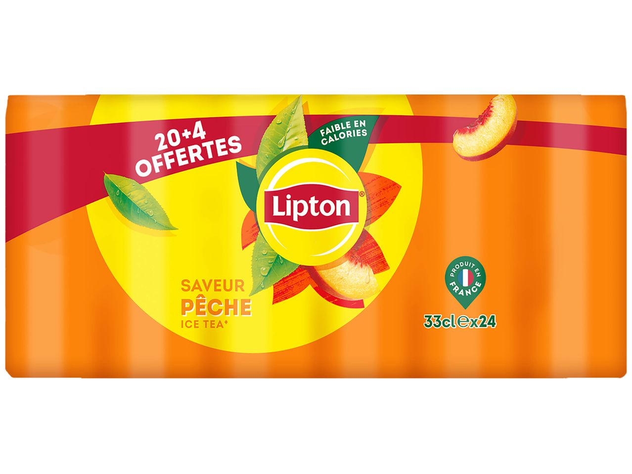 Lipton thé glacé pêche, 24 x 33 cl.