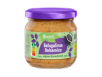 Glas Vemondo Belugalinse Balsamico veganer Brotaufstrich.