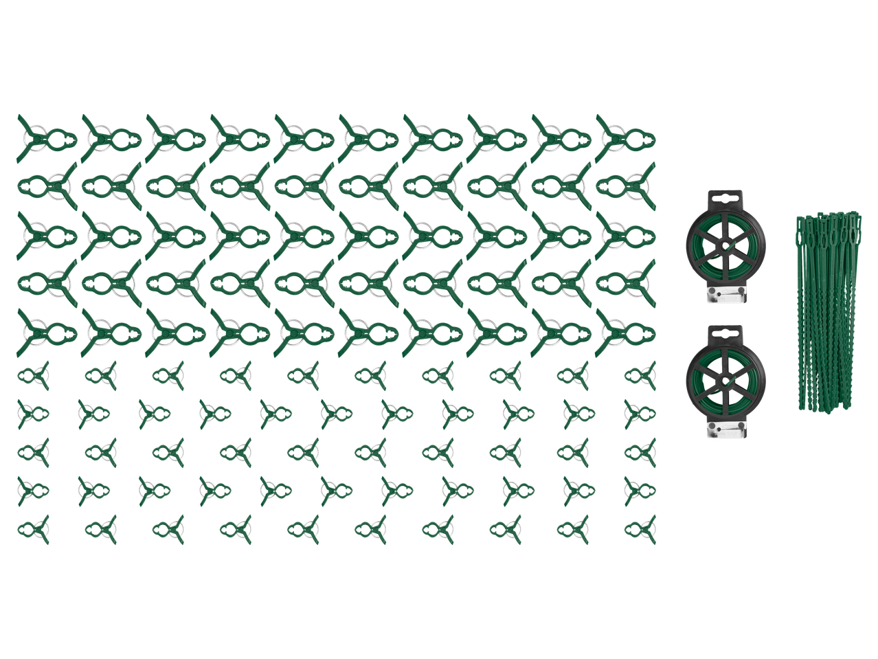PARKSIDE Vezice za biljke: zelene kopče, žica i vezice za biljke.