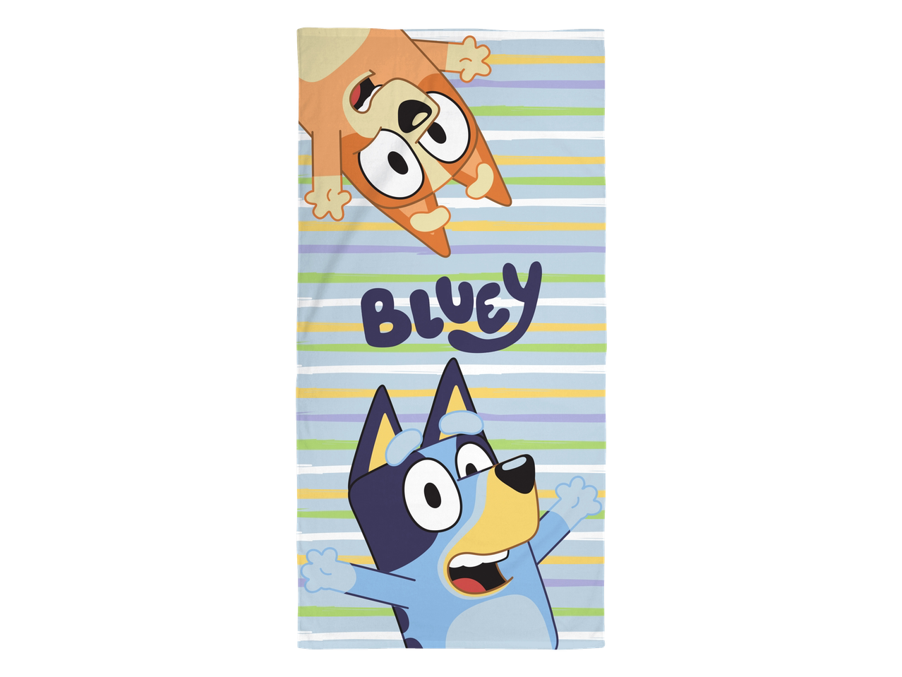 Bluey pidžama šorts sa prugastim dezenom i crtanim likovima.