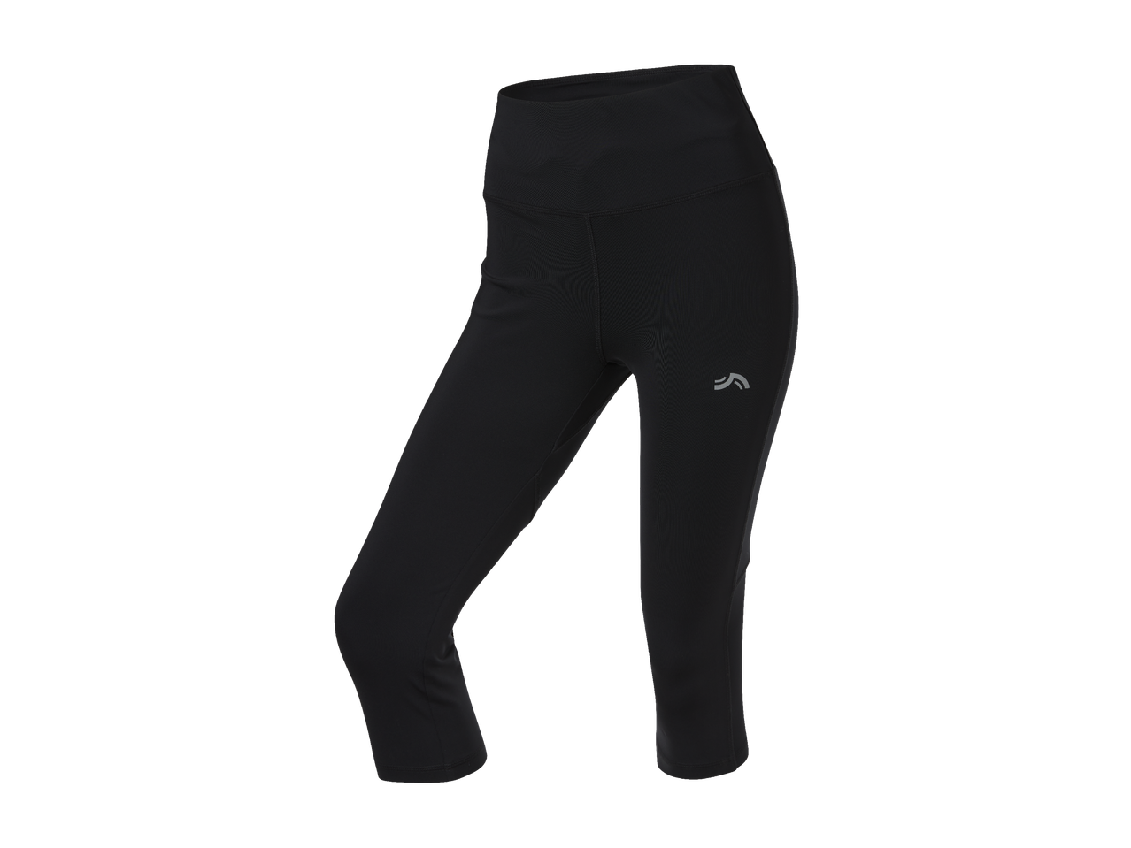 Дамски черен клин за спорт с дължина 3/4.