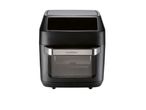 A black SilverCrest air fryer with a transparent window and a silver handle.
