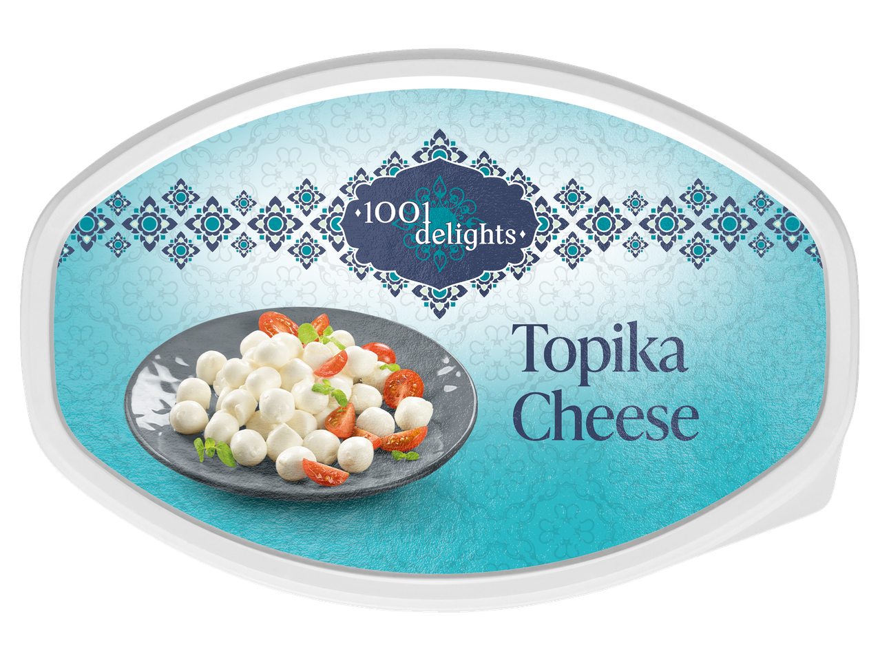 Topika sūrio rutuliukai sūryme iš 1001 Delights su pomidorais ir mėtomis.