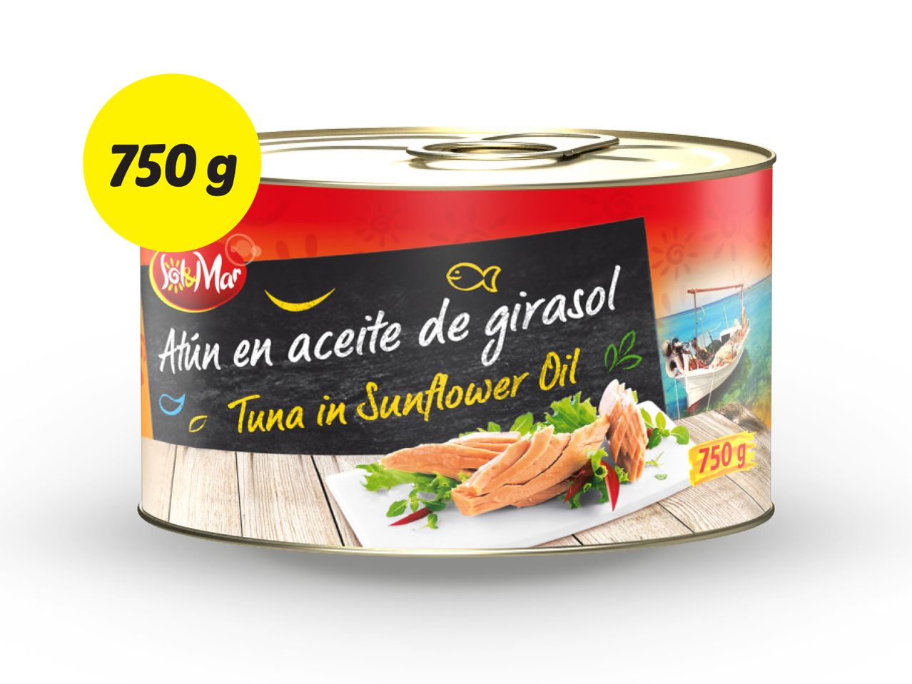 Konzervirana tuna u suncokretovom ulju, 750g.