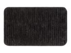 Dark grey rectangular bath mat with ribbed texture and rounded corners