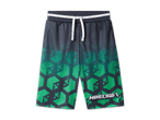 Minecraft Shorts mit grünem Muster.