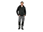 Man wearing a Parkside® men's fleece jacket and work trousers.