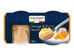 Orange & Ricotta Dessert in a dark blue package with Italian style design, 150g.