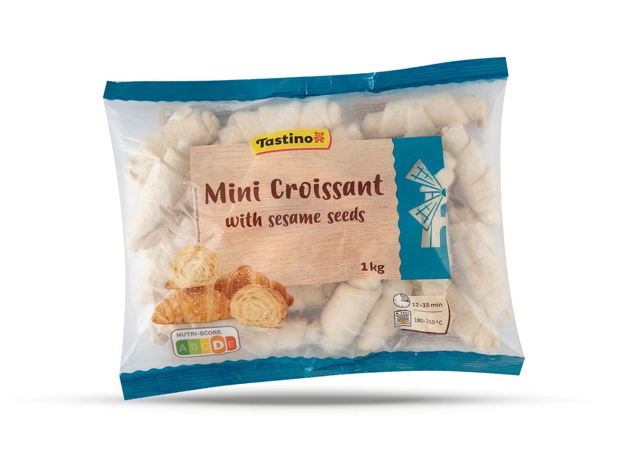 Tastino mini kroasani sa sjemenkama sezama, 1 kg, Nutri-Score D