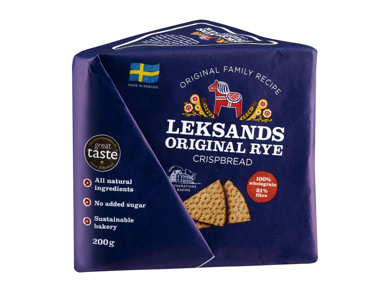 Go to full screen view: Leksands Original Crispbread Triangle - Image 1