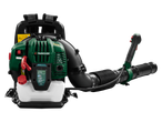 Parkside gasoline backpack leaf blower in green and black