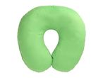 Green U-shaped neck pillow for travel comfort