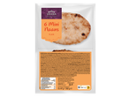 Vitasia 6 Mini Naans, naturel, Indiase stijl, met voedingsinformatie en bereidingsinstructies.