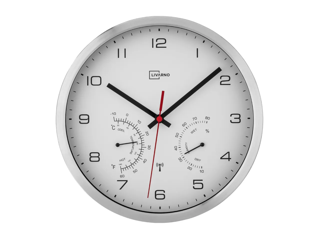 Livarno Home White Radio-Controlled Wall Clock 