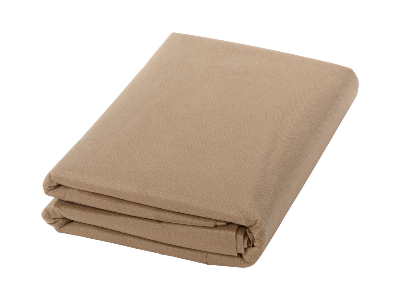 Folded brown garden furniture cover