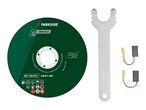 Grinding disc for metal, with a wrench and carbon brushes.