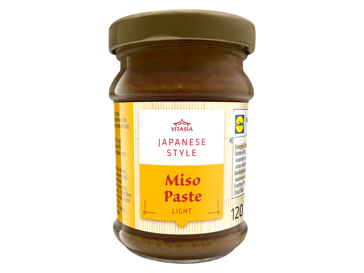 Vitasia Japanse stijl Lichte Miso Pasta in een glazen pot.