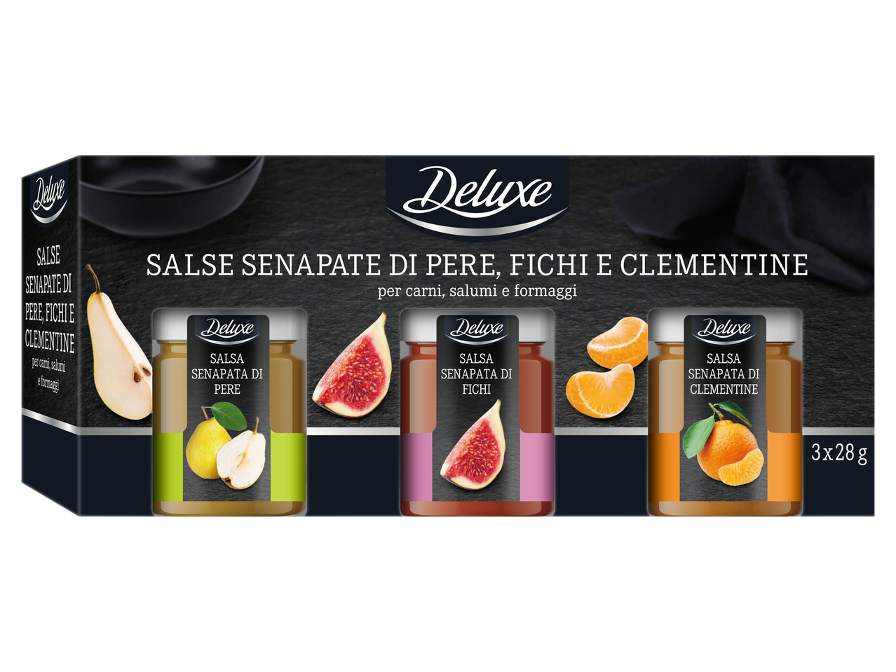 Salse senapate di pere, fichi e clementine