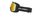 Crivit ski and snowboard goggles with orange mirrored lenses